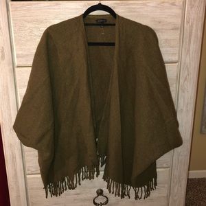Talbots Army Green Short Sleeve Shrug/Poncho